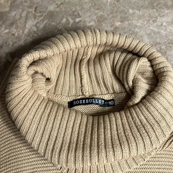 VTG Sweater dress,chunky rib knit ,turtleneck,size 10. Retro,boho,70’ vibe - Picture 8 of 13